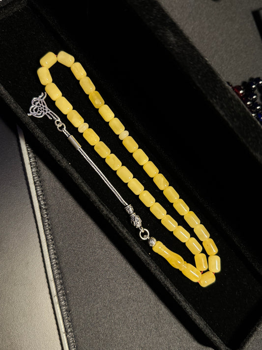 Kapsül kesim %100 Kaliningrad Amber/Kehribar Tespih