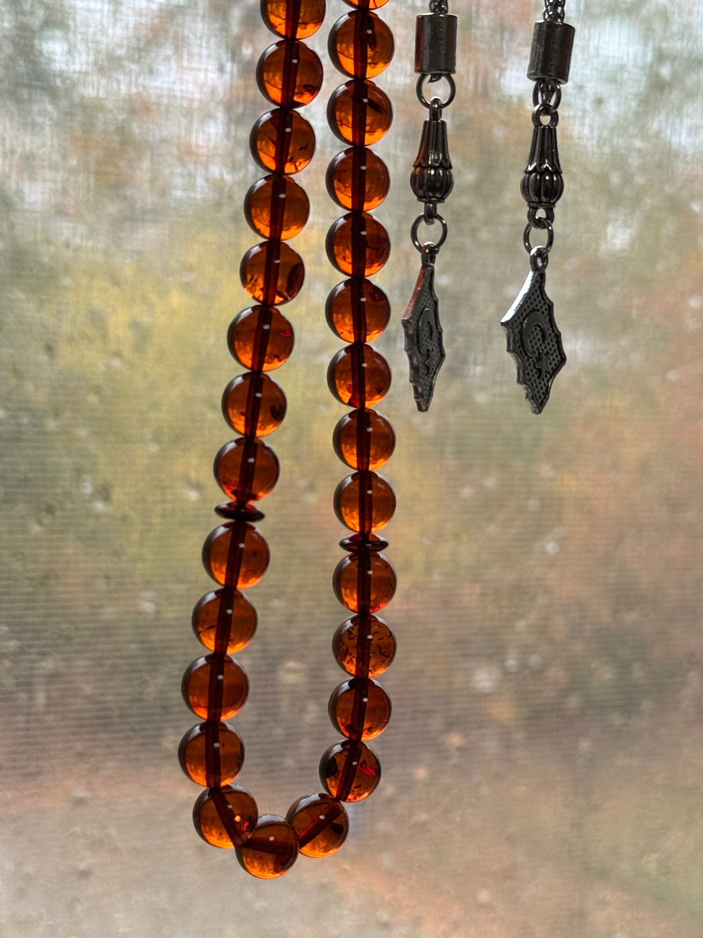 Yuvarlak cilalı %100 Kaliningrad Amber/Kehribar Tespih