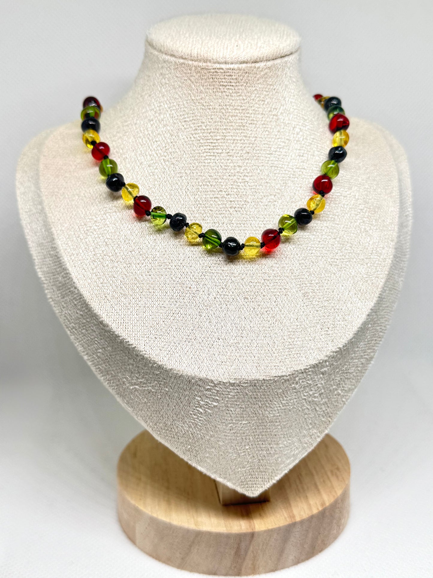 Barnsteen Babyketting - Multicolor Carribean Kers (33 cm)