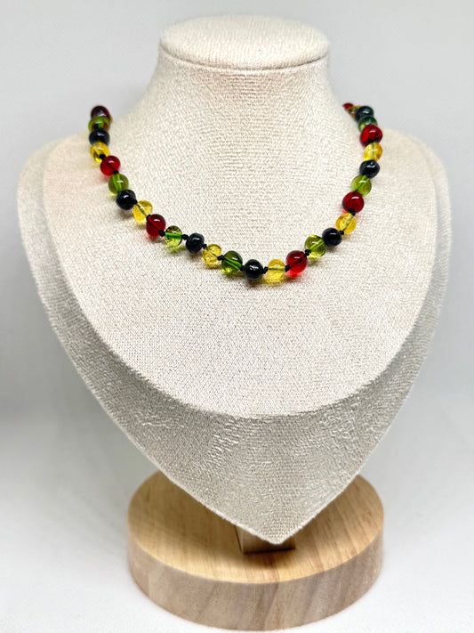 Barnsteen Babyketting - Multicolor Carribean Kers (33 cm)