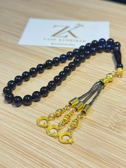 Rond geslepen 100% Carraïbische Barnsteen/Kehribar Tespih