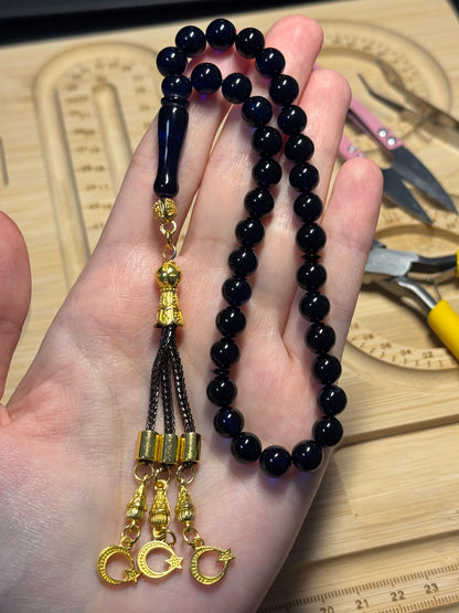 Rond geslepen 100% Carraïbische Barnsteen/Kehribar Tespih