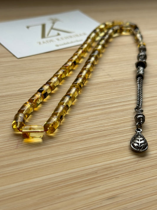 Capsule geslepen 100% Kaliningrad Barnsteen/Kehribar Tespih