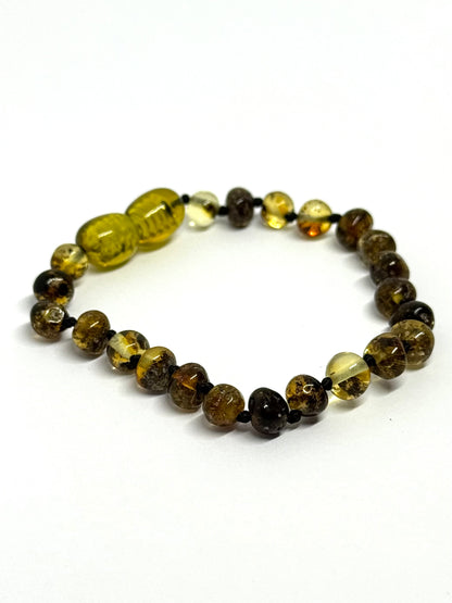 Barnsteen Armbandje/Enkelbandje - Groen (14 cm)