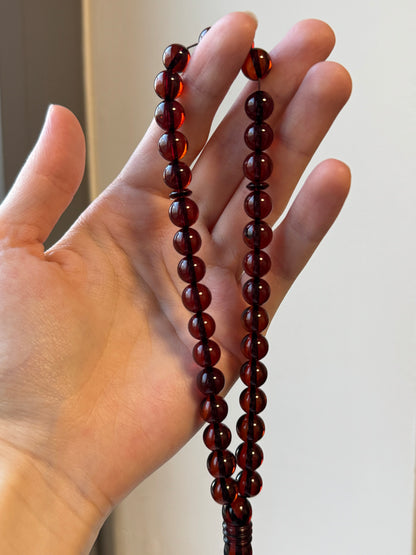 Rond geslepen 100% Kaliningrad Barnsteen/Kehribar Tespih -