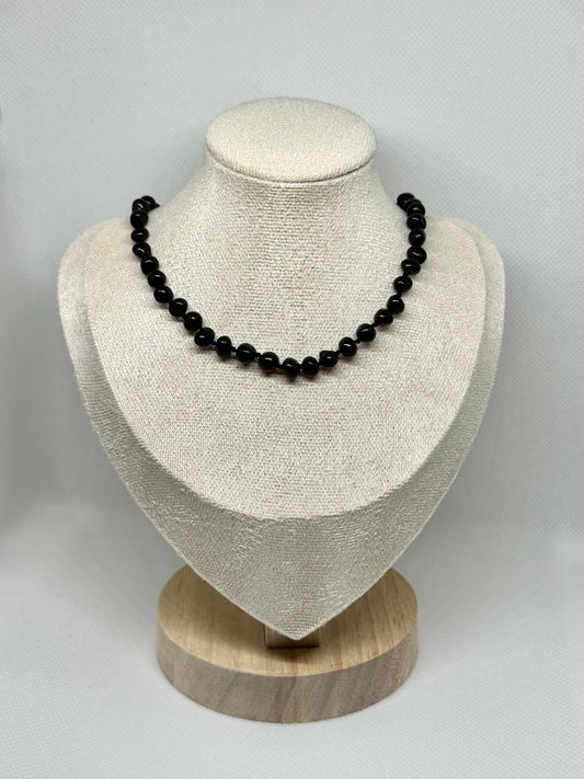 Barnsteen Babyketting - Zwart (33 cm)