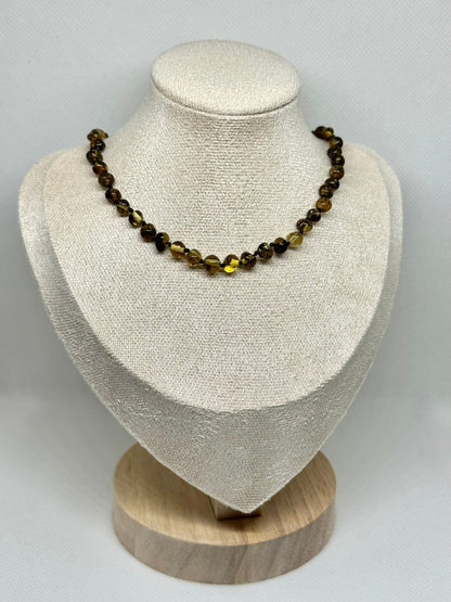 Barnsteen Babyketting - Groen (33 cm)