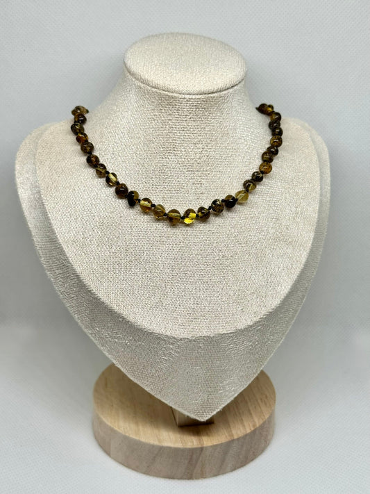 Barnsteen Babyketting - Groen (33 cm)