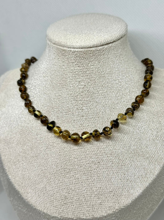 Barnsteen Babyketting - Groen (33 cm)