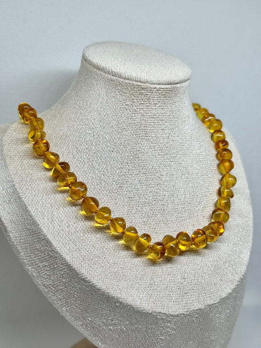 Kehribar Kolye - Bal XL (46 cm)