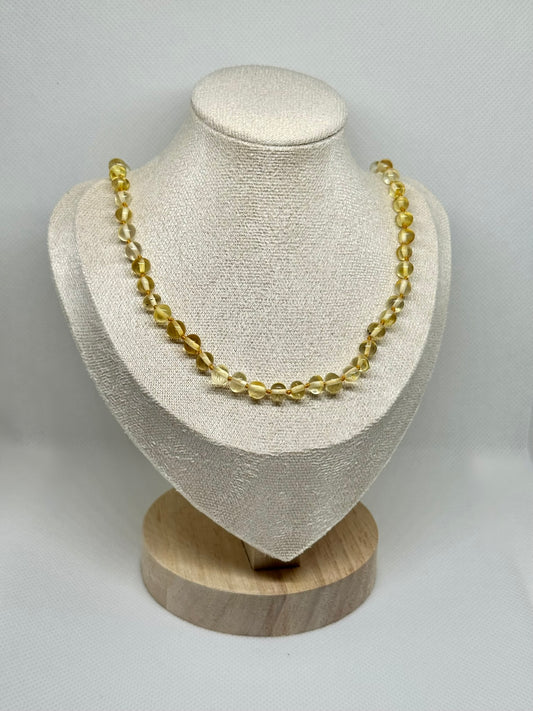 Kehribar Kolye - Limon (44 cm)