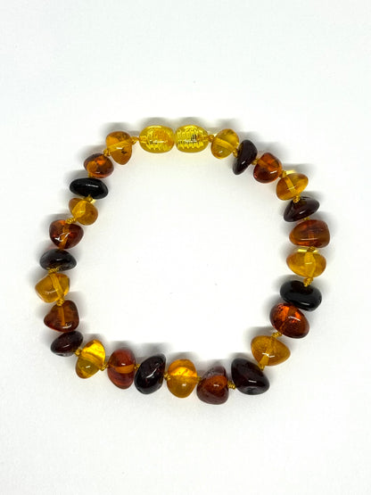 Kehribar Bileklik - Çok Renkli XL (21 cm)