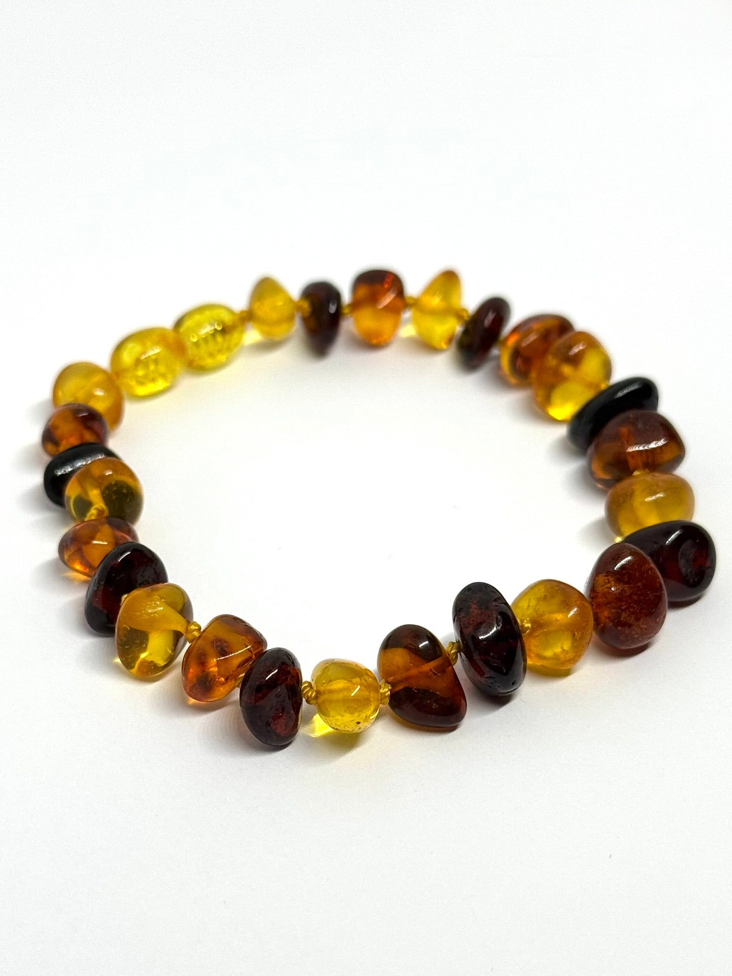 Kehribar Bileklik - Çok Renkli XL (21 cm)