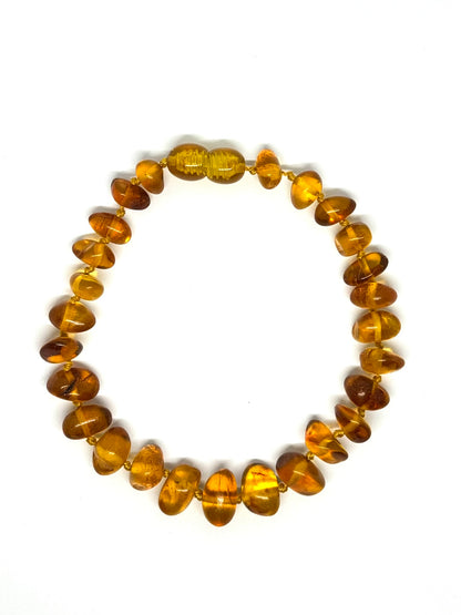 Kehribar Bileklik - Açık Konyak (21 cm)