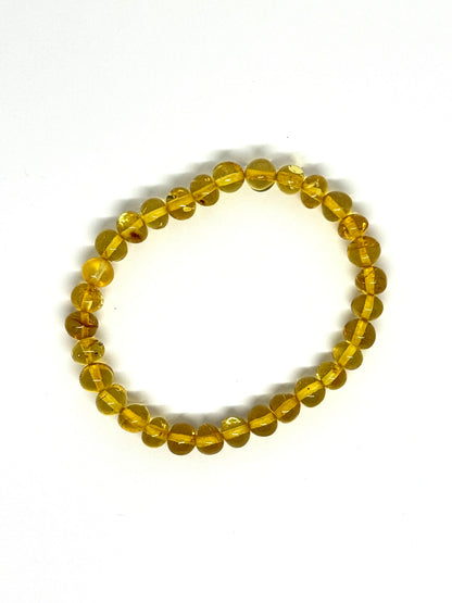 Elastik Kehribar Bileklik - Bal (±19 cm)