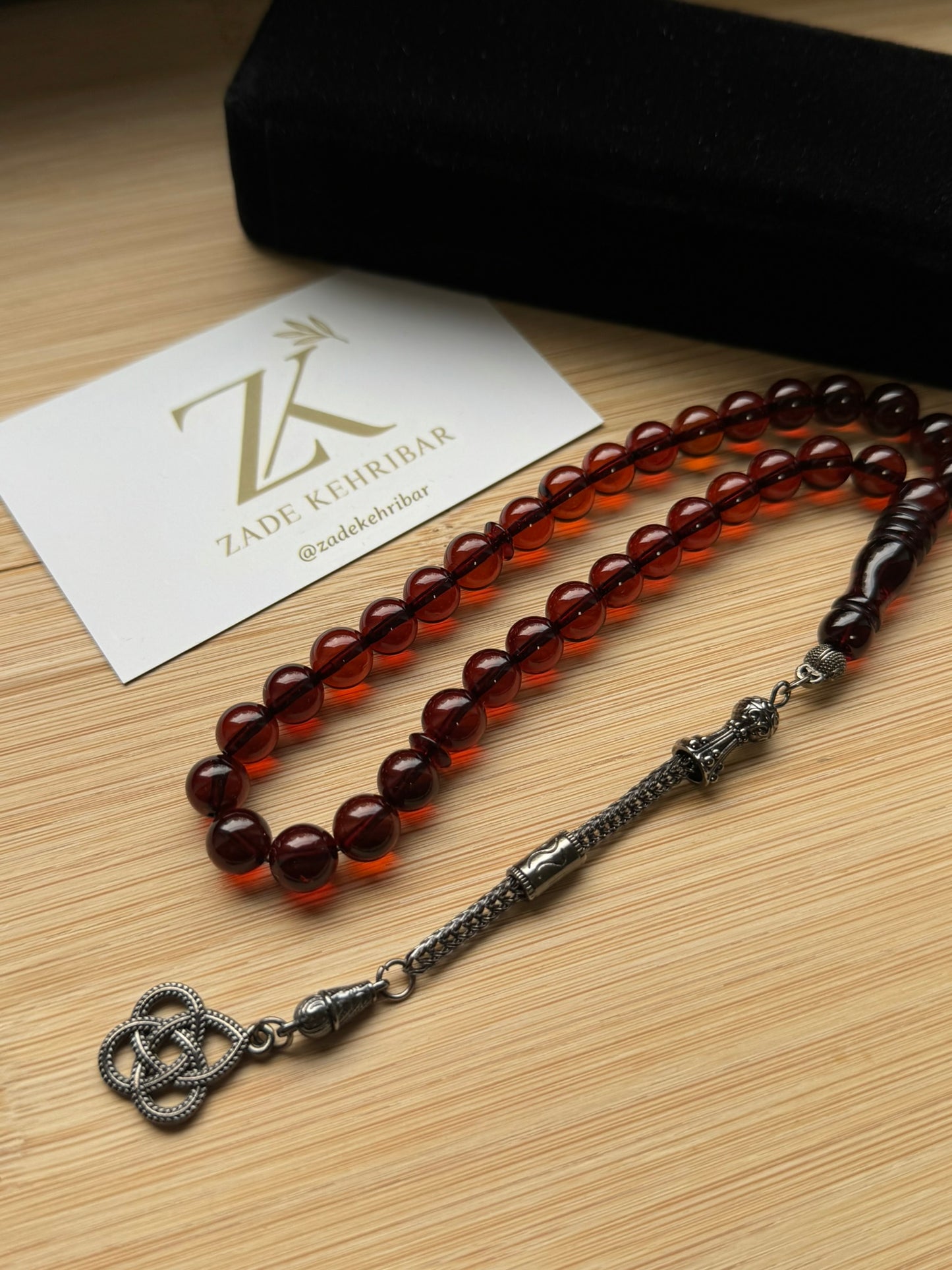 Rond geslepen 100% Kaliningrad Barnsteen/Kehribar Tespih -